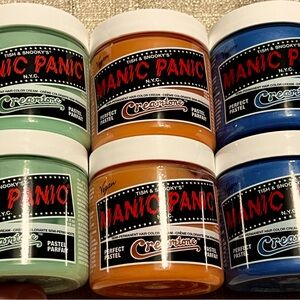 Lot of SIX Jars of Manic Panic Creamtones Semipermanent Hair Dye